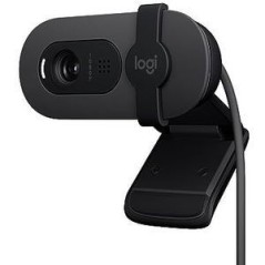 Logitech BRIO 100 1920 x 1080 Webcam - High-Quality Wired Streaming for Crystal Clear Video